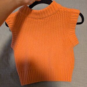 Collusion Women's Orange sleeveless sweater/vest